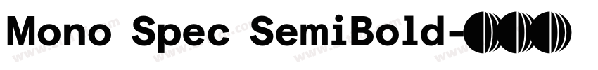 Mono Spec SemiBold字体转换
